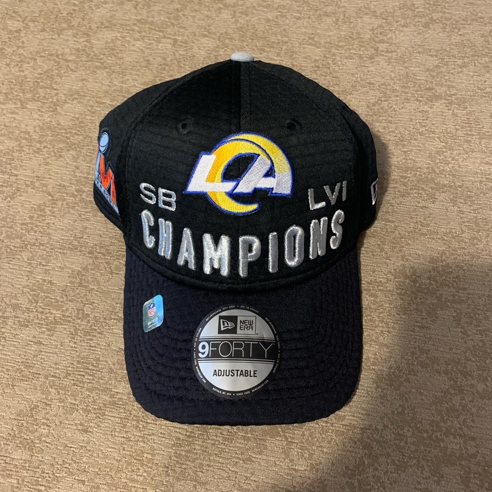 LA Rams Cap Black One Size Snapback NFL Football New Era Super Bowl